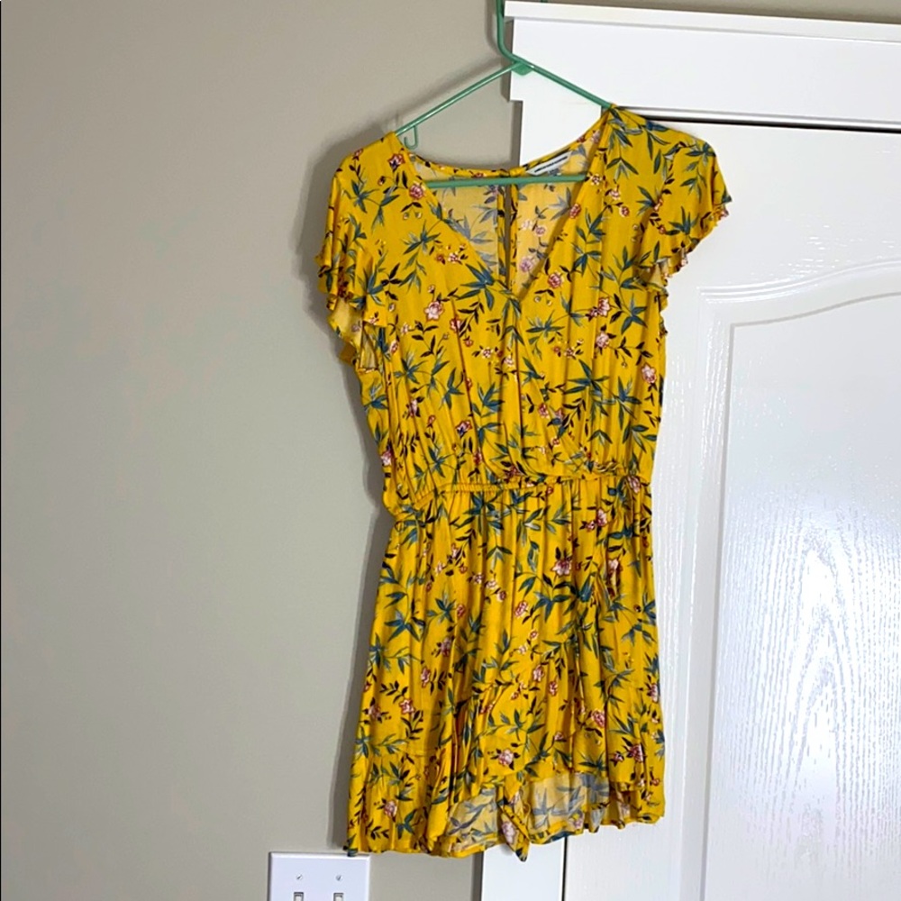 american eagle romper with skirt overlay